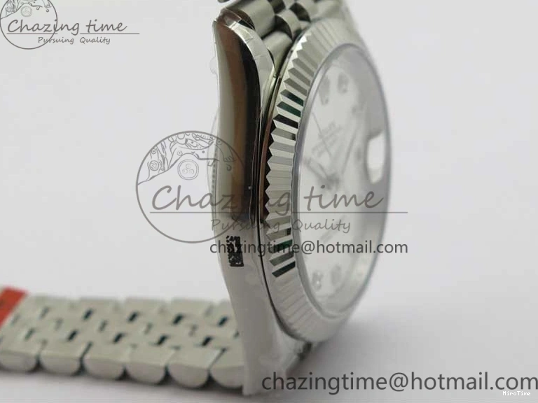 MiroTime 0327 DateJust 41MM 126334 904L SS VRF 1:1 Best Edition Silver Dial Crystals Markers on SS Jubilee Bracelet A FashionForward 2907